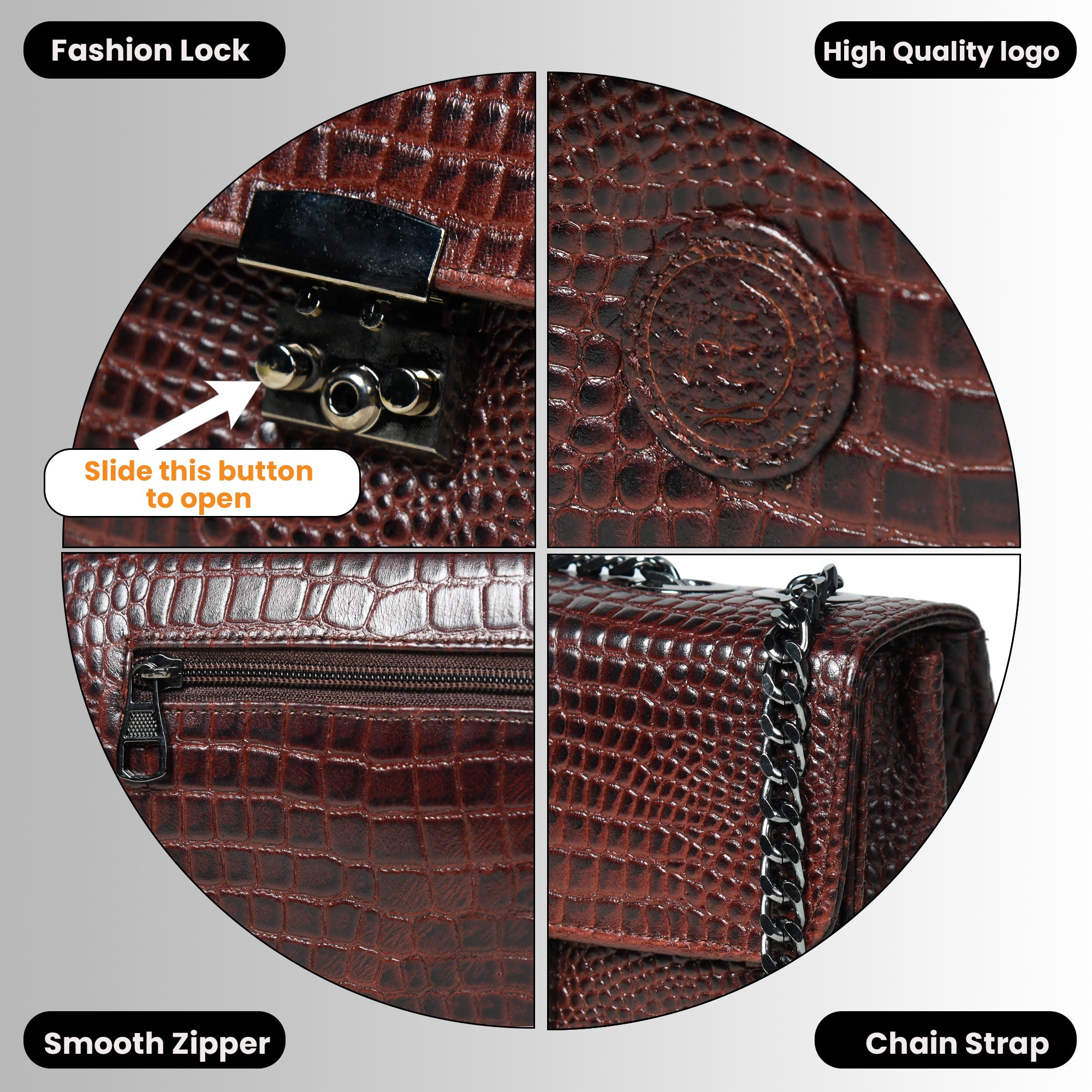 Obsidian Executive Leather Briefcase - Tan Colour